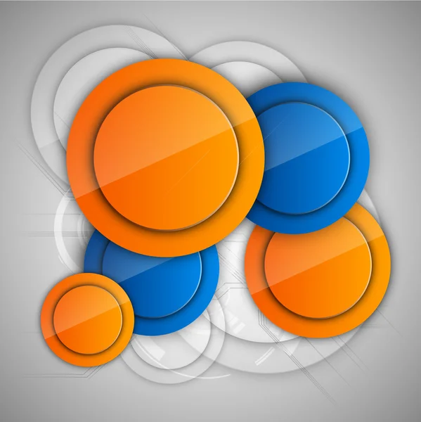 Abstracte achtergrond met glanzende cirkels. Glanzende knoppen. Vector — Stockvector