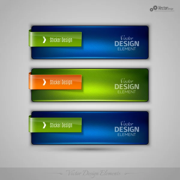 Vector business banners bewerkbare ontwerpelementen voor infographic — Stockvector