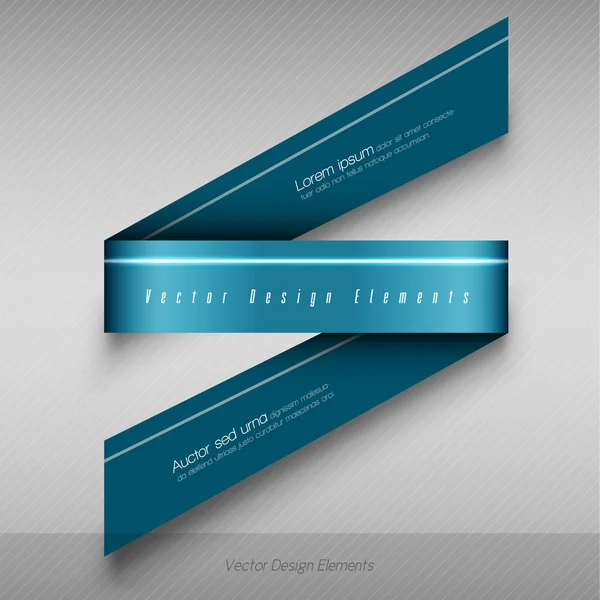 Modern business ribbon. Origami style banner. Vector design elem — Stock Vector