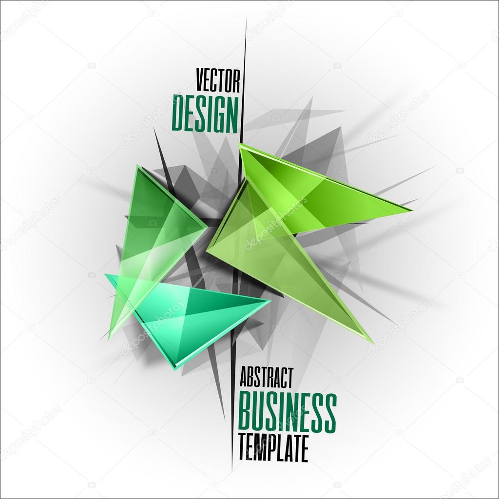  Sharp triangles on the abstract background. Vector busines temp