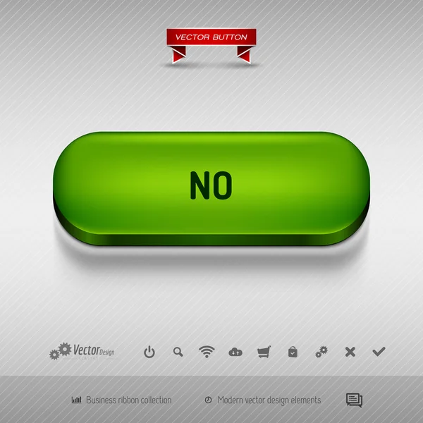 Зеленая кнопка для веб-дизайна или приложения. Элементы векторного дизайна . — стоковый вектор