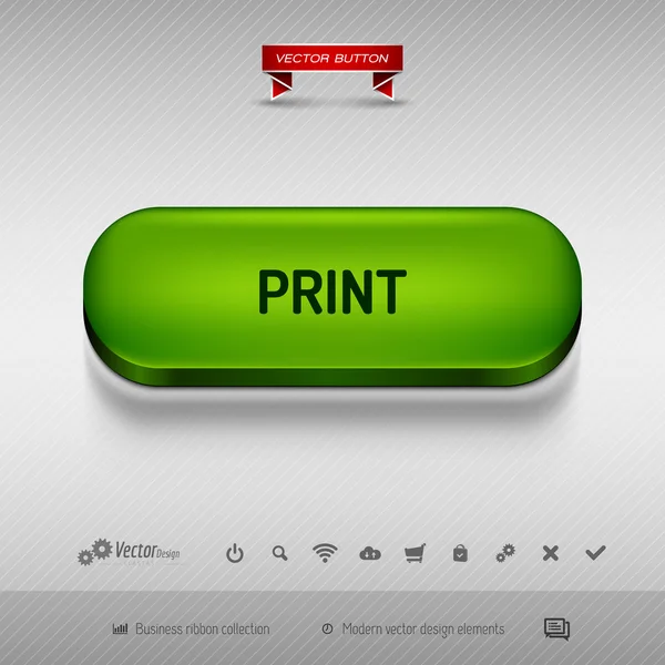 Groene knop voor webdesign of app. vector ontwerpelementen. — Stockvector