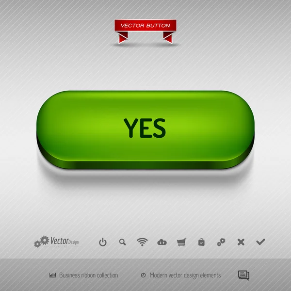 Groene knop voor webdesign of app. vector ontwerpelementen. — Stockvector