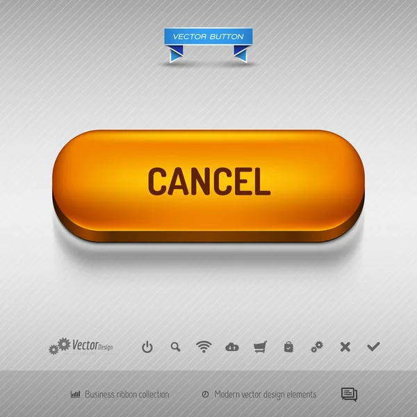 用于网页设计或应用的橙色按钮。矢量设计元素. — 图库矢量图片