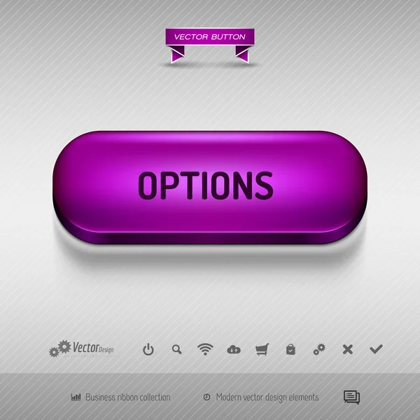 Фиолетовая кнопка для веб-дизайна или приложения. Элементы векторного дизайна . — стоковый вектор