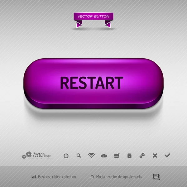 Purple button for webdesign or app. Vector design elements. — Stock Vector