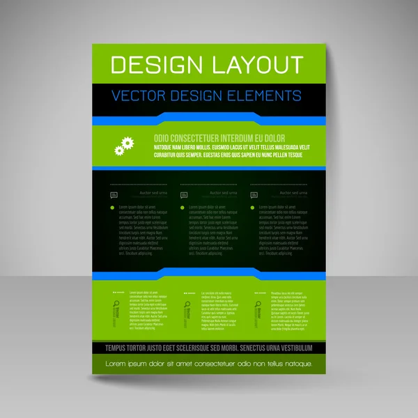 Editable vector template of flyer for business brochure, present — Stock Vector