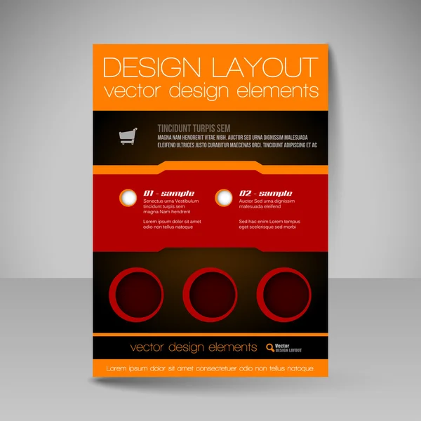 Modèle vectoriel modifiable de flyer pour brochure d'entreprise, présente — Image vectorielle