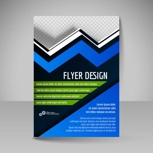 Editable vector template of flyer for business brochure, magazin — Stock Vector