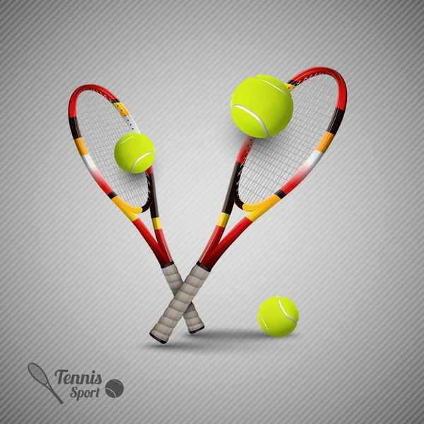Vector de símbolos de tenis como elementos de diseño, pelotas de tenis, tenis r — Archivo Imágenes Vectoriales