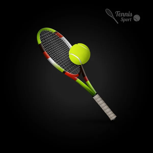 Vector de símbolos de tenis como elementos de diseño, pelotas de tenis, tenis r — Vector de stock