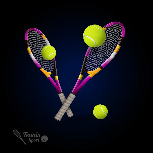Vektor-Tennis-Symbole als Gestaltungselemente, Tennisbälle, Tennis r — Stockvektor