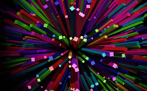 Forma abstracta. Rectángulos de color como erizo . — Foto de Stock