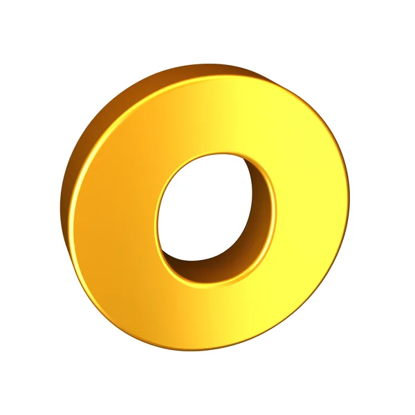 Goldene Buchstaben. qualitativ hochwertiges 3D-Rendering. isoliert auf weiß. — Stockfoto