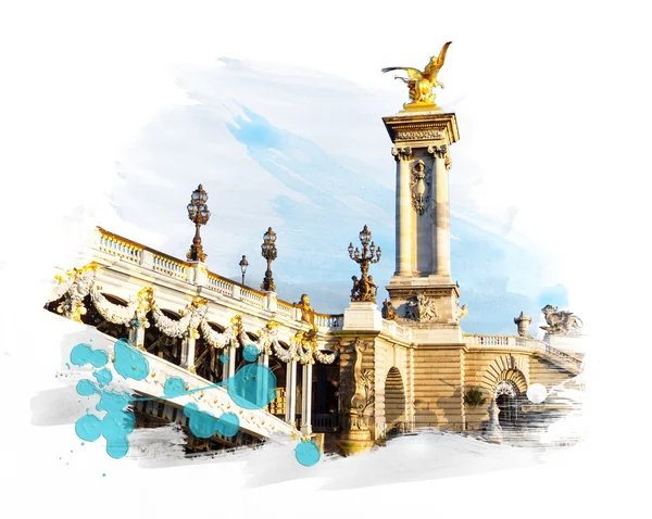 Puente - Pont Alexandre III — Foto de Stock