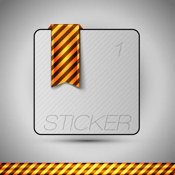 Business stickers on the gray background. Vector design elemnts. — Stock Vector