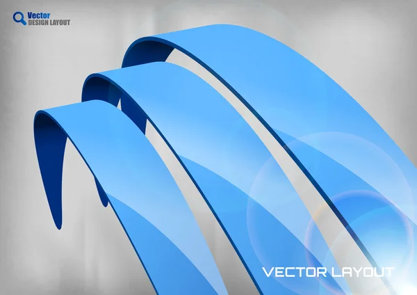 Kék absztrakt görbék — Stock Vector