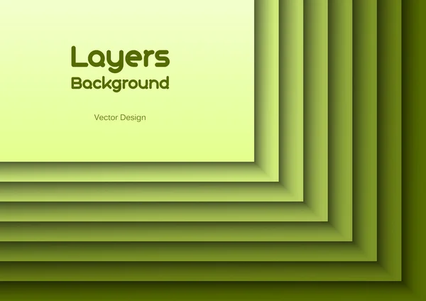 Grön layeres — Stock vektor