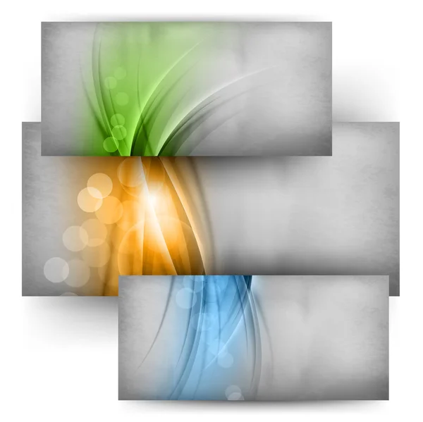 Trois cartes couleur — Image vectorielle