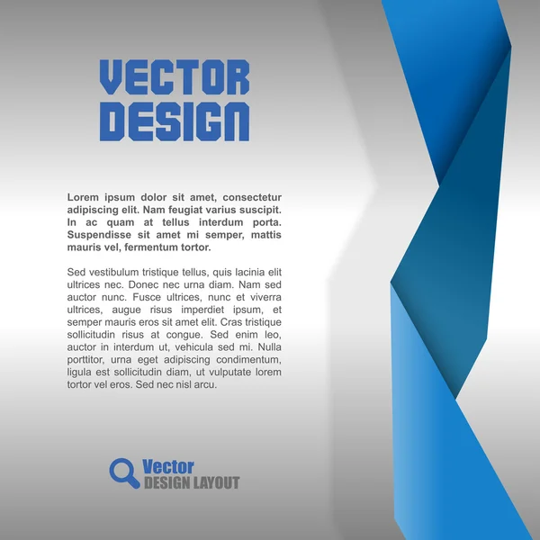 Layout azul — Vetor de Stock