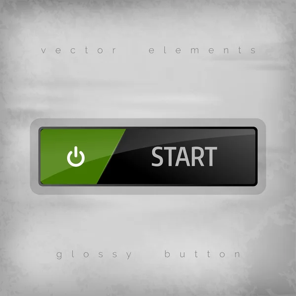 Start, knop — Stockvector