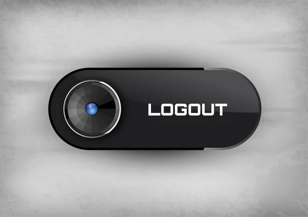 Logout Button — Stock Vector