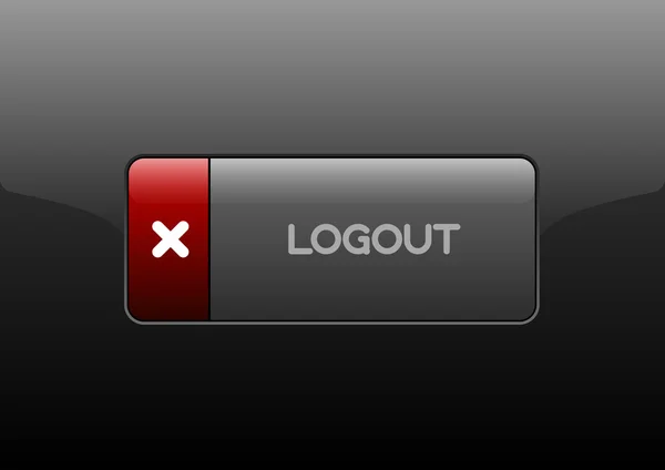 Logout knop — Stockvector