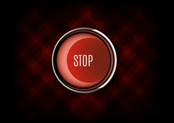 Stop Button — Stock Vector