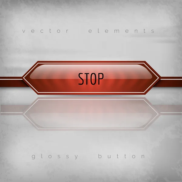 Stop Button — Stock Vector