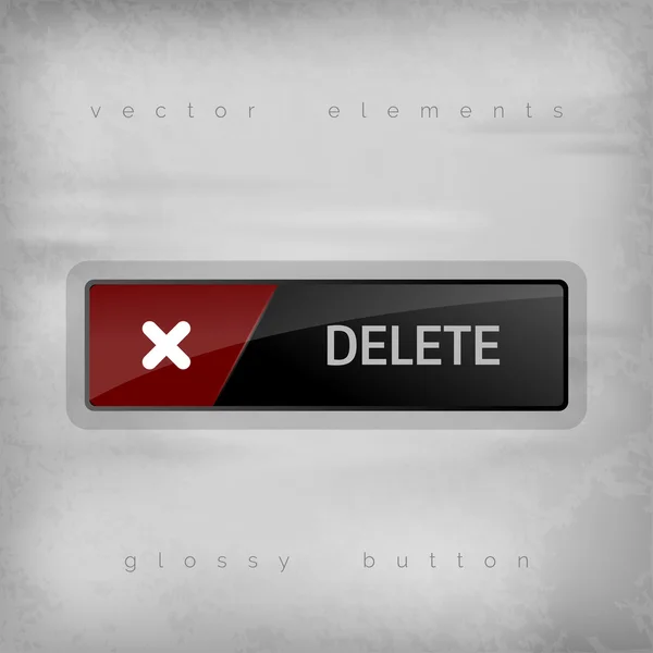 Delete Button — Stock Vector