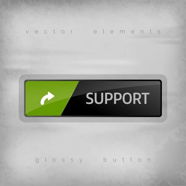 Support Button — Stock Vector