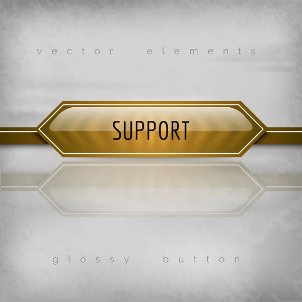 Support Button — Stock Vector