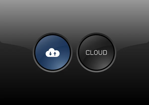 Хмара кнопки — стоковий вектор