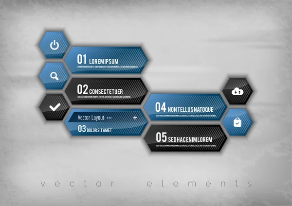 Layout hexágono — Vetor de Stock