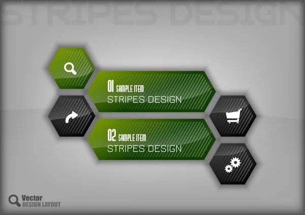 Layout hexágono — Vetor de Stock