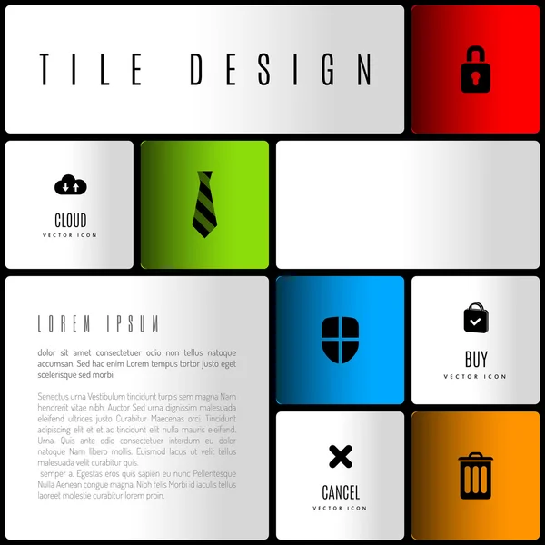 Tile Design — Stock Vector