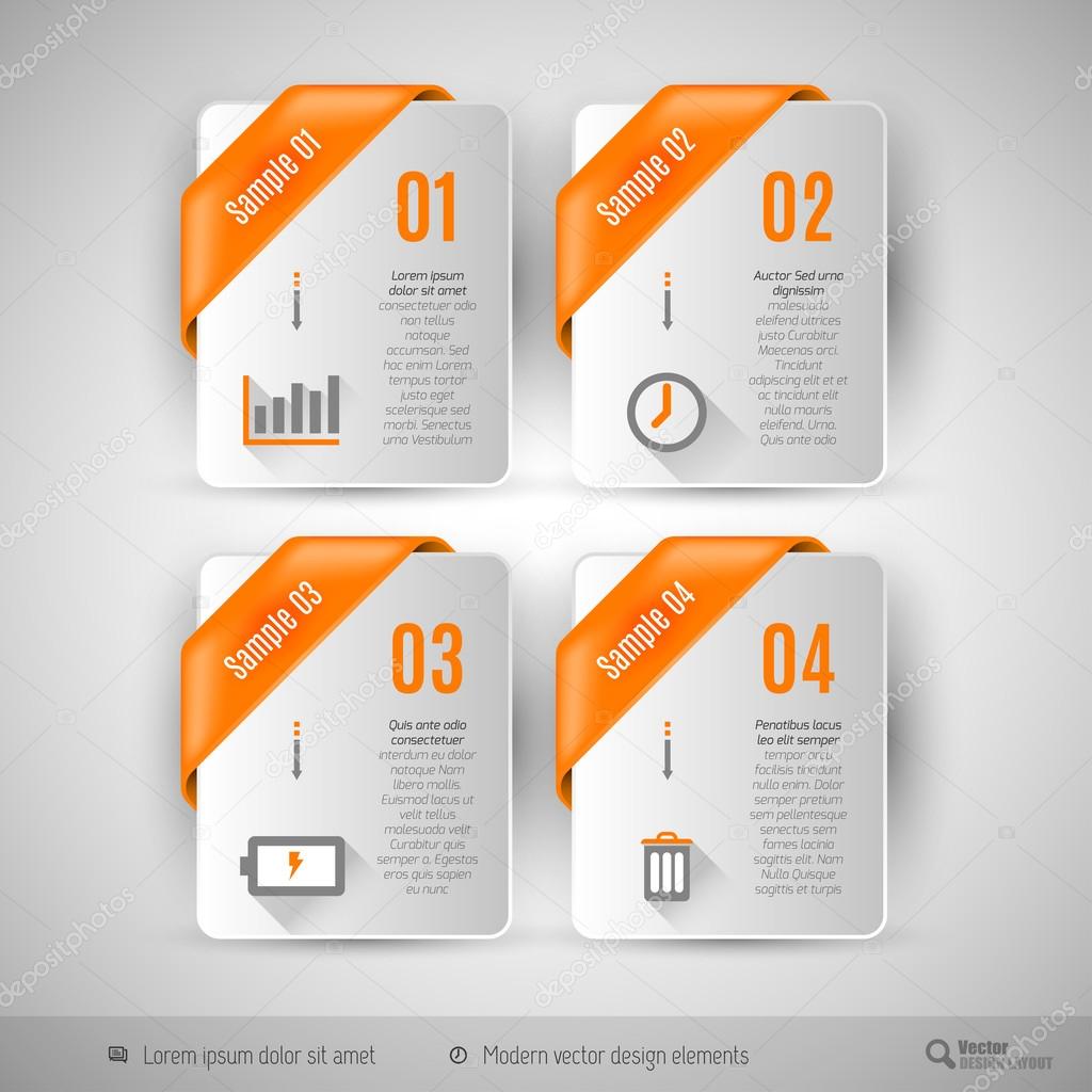 Business infographics template for web design