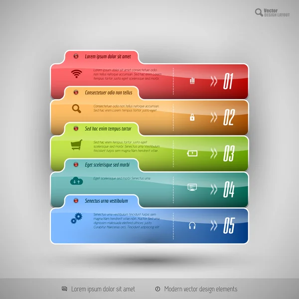 Moderne schede aziendali per infografiche — Vettoriale Stock