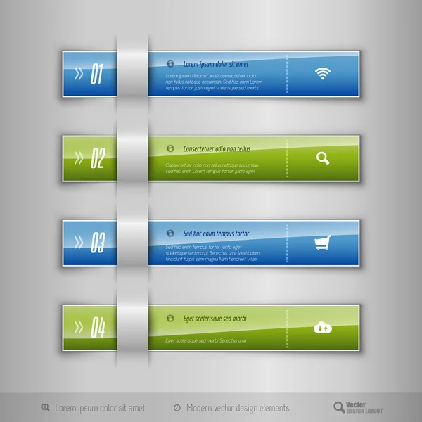 Moderne Registerkarten für Unternehmen - Infografiken - Vorlage für Webdesign oder — Stockvektor