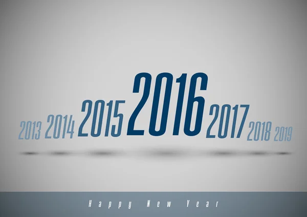Nuovo anno 2016 auguri card — Vettoriale Stock