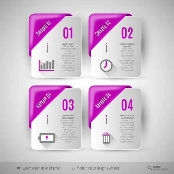 Business infographics template for web design — Stock Vector