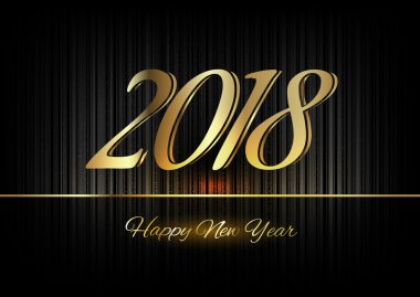 Altın yeni yıl 2018 lüks sembolü