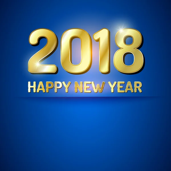 Feliz Año Nuevo 2018 tarjeta de felicitaciones — Archivo Imágenes Vectoriales