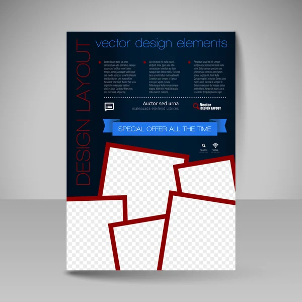 Website-Layout für Design - Flyer — Stockvektor