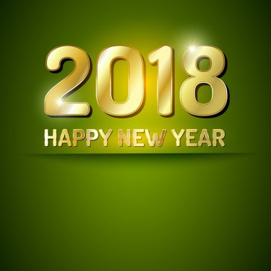 Mutlu yeni yıl 2018 tebrik kartı