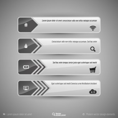 Modern sekme tasarım öğeleri olarak. iş sembolleri.