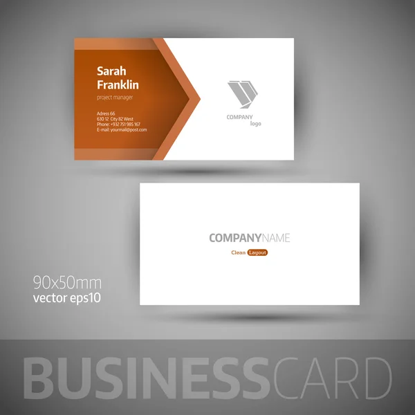 Business card template - vector illustration — Stock Vector