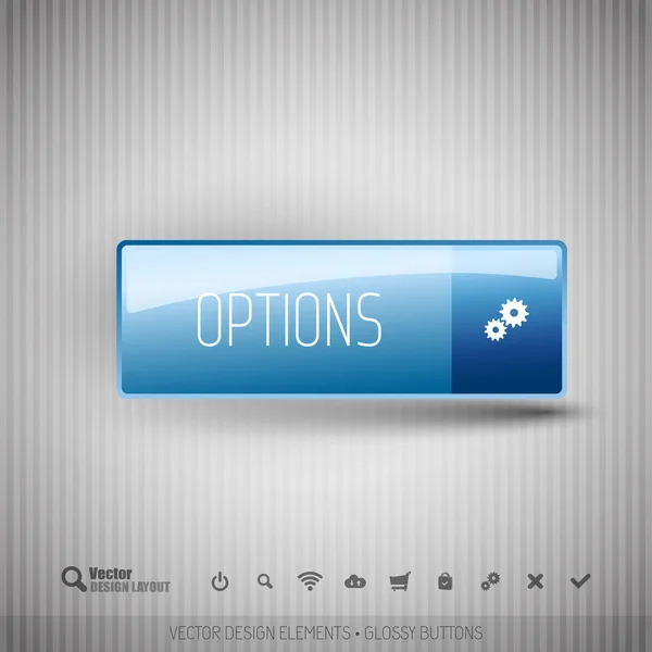 Botón moderno con conjunto de iconos . — Archivo Imágenes Vectoriales