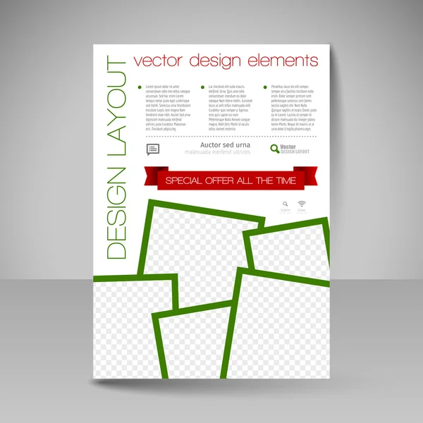 Rozložení stránky pro design - leták — Stockový vektor