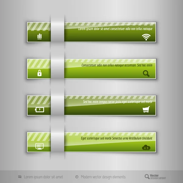 Onglets d'affaires modernes - infographie - modèle pour la conception Web ou — Image vectorielle